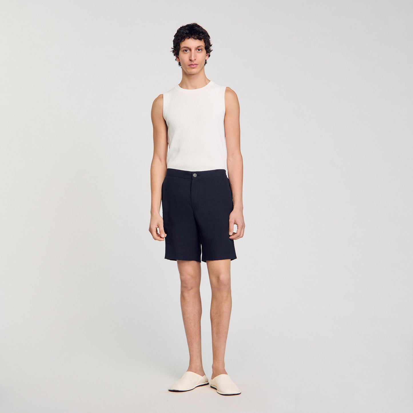 Pantalón corto de lino
