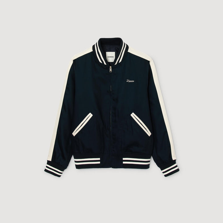Cazadora varsity con cremallera