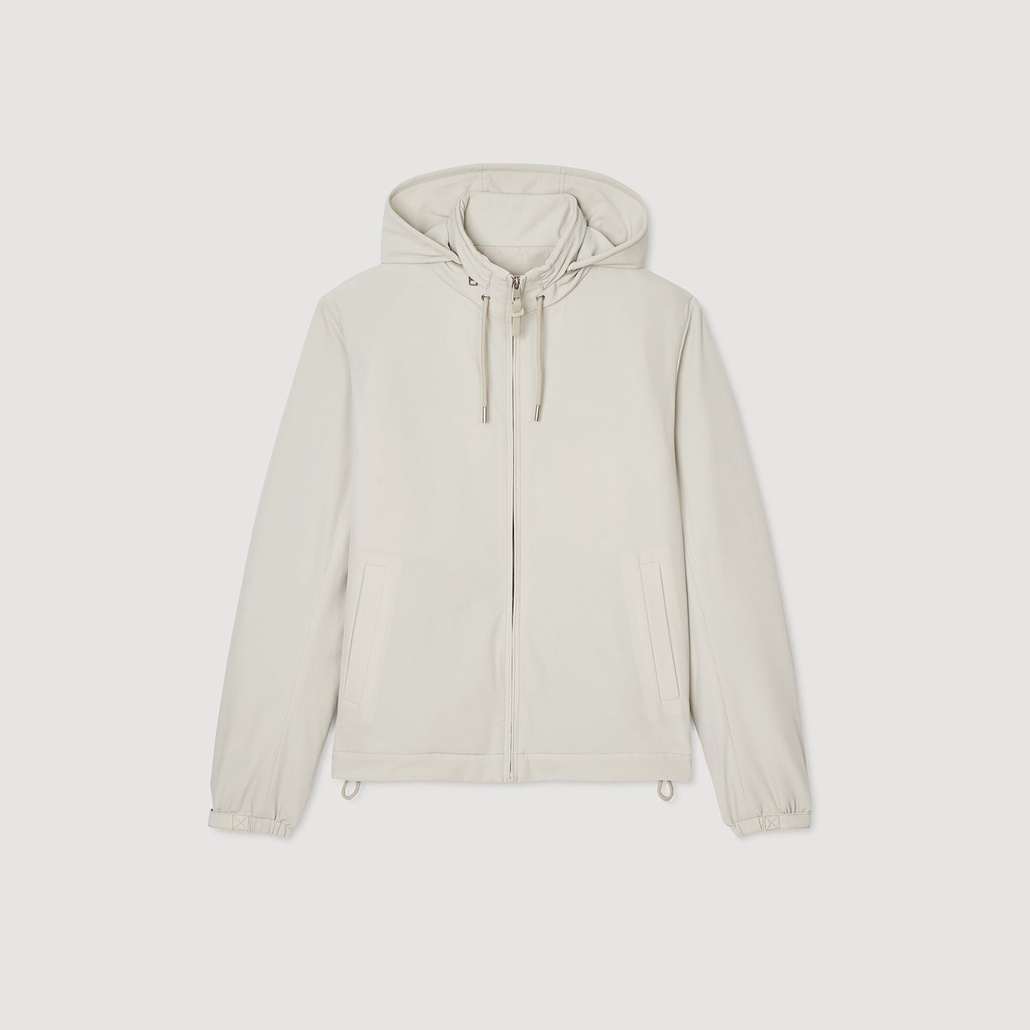 Cazadora con capucha y cremallera