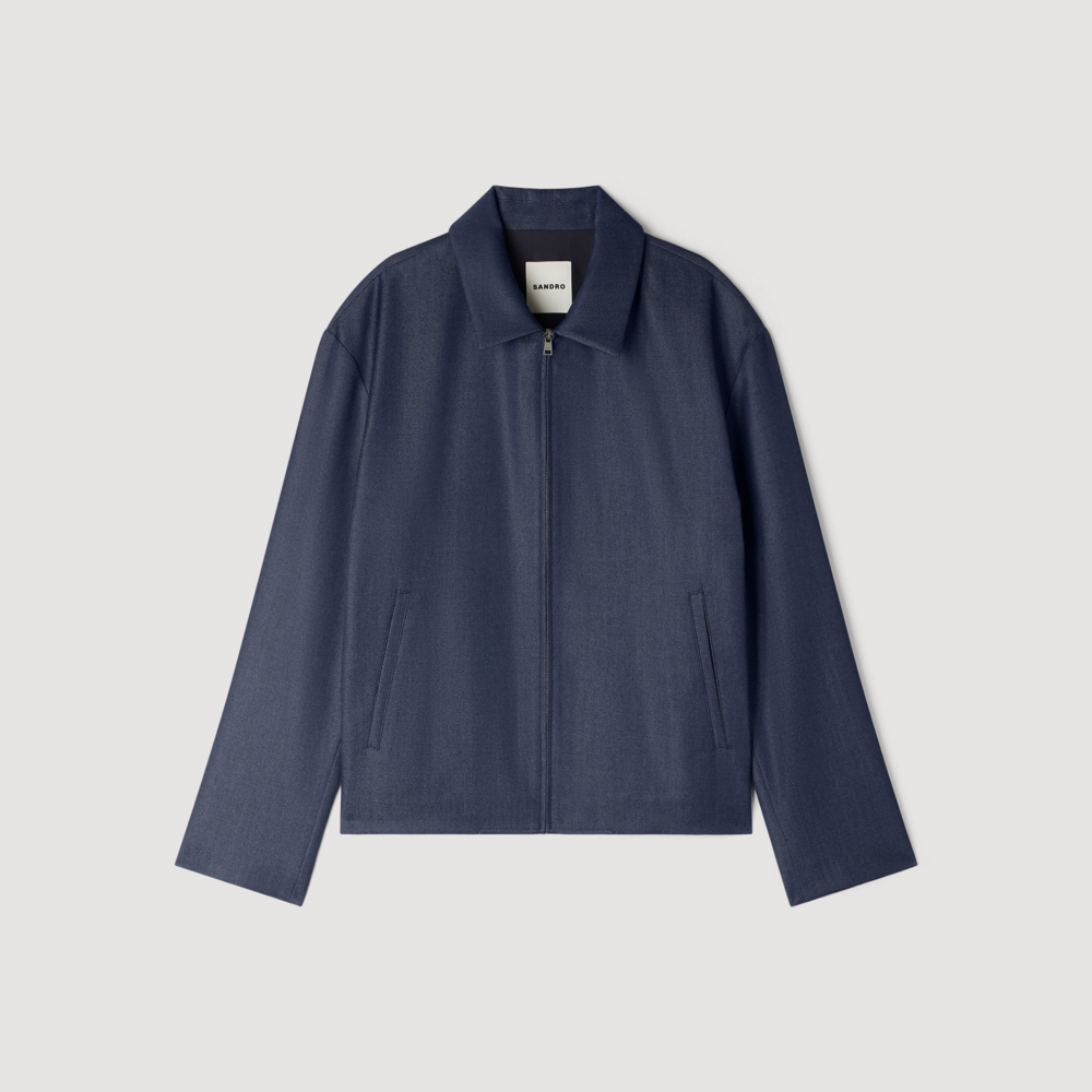 Cazadora con cremallera tipo denim