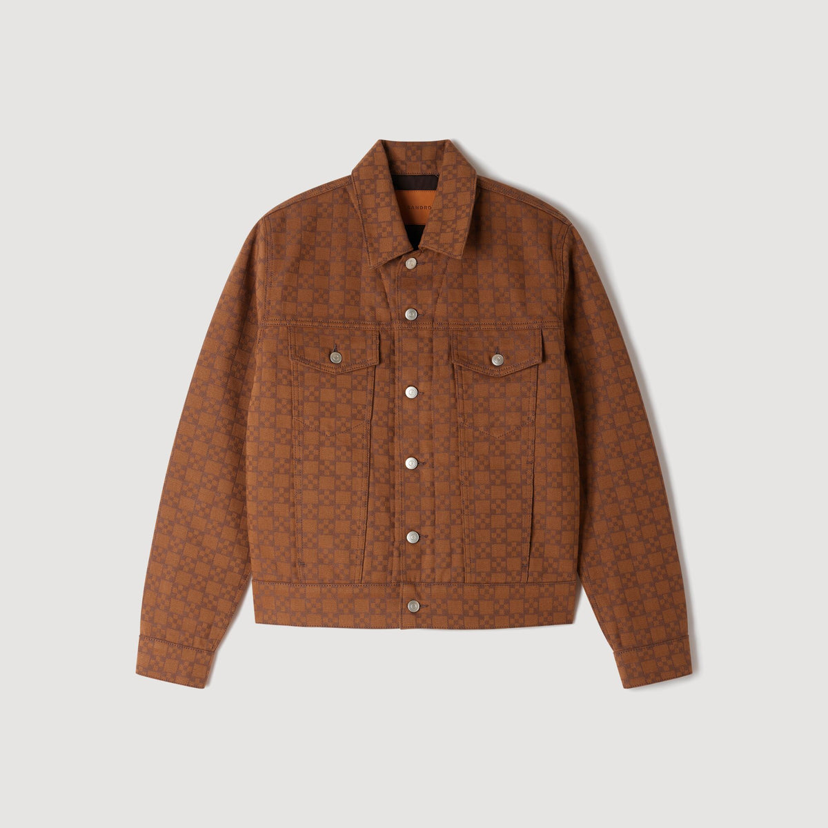 Cazadora denim motivo Square Cross