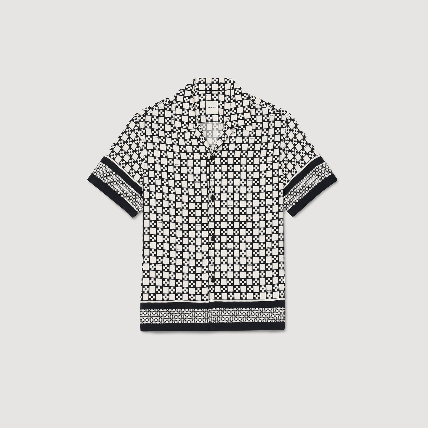 Camisa fluida con estampado Square Cross