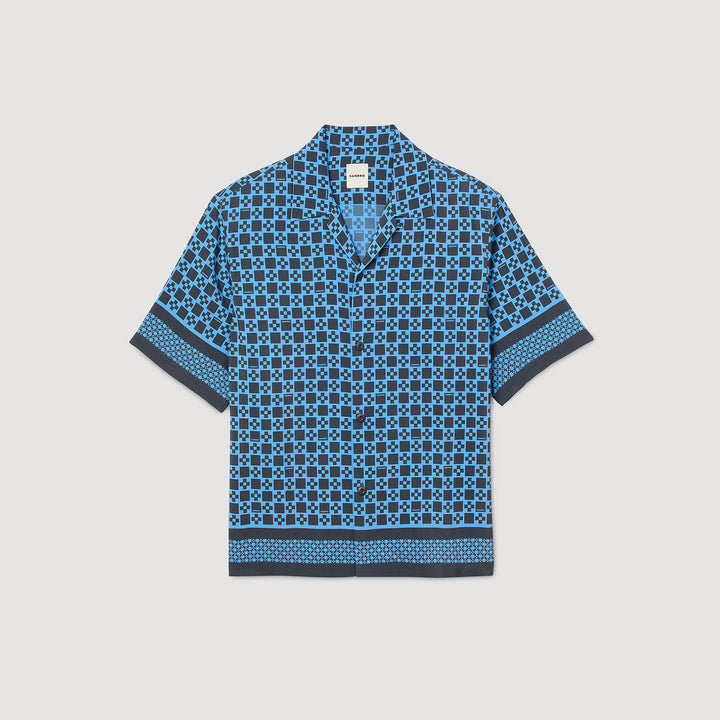 Camisa fluida con estampado Square Cross