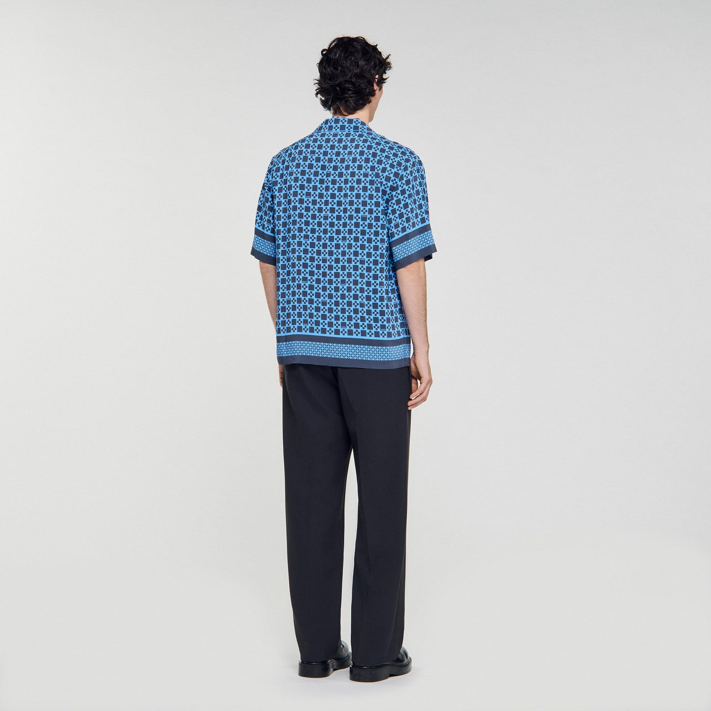 Camisa fluida con estampado Square Cross
