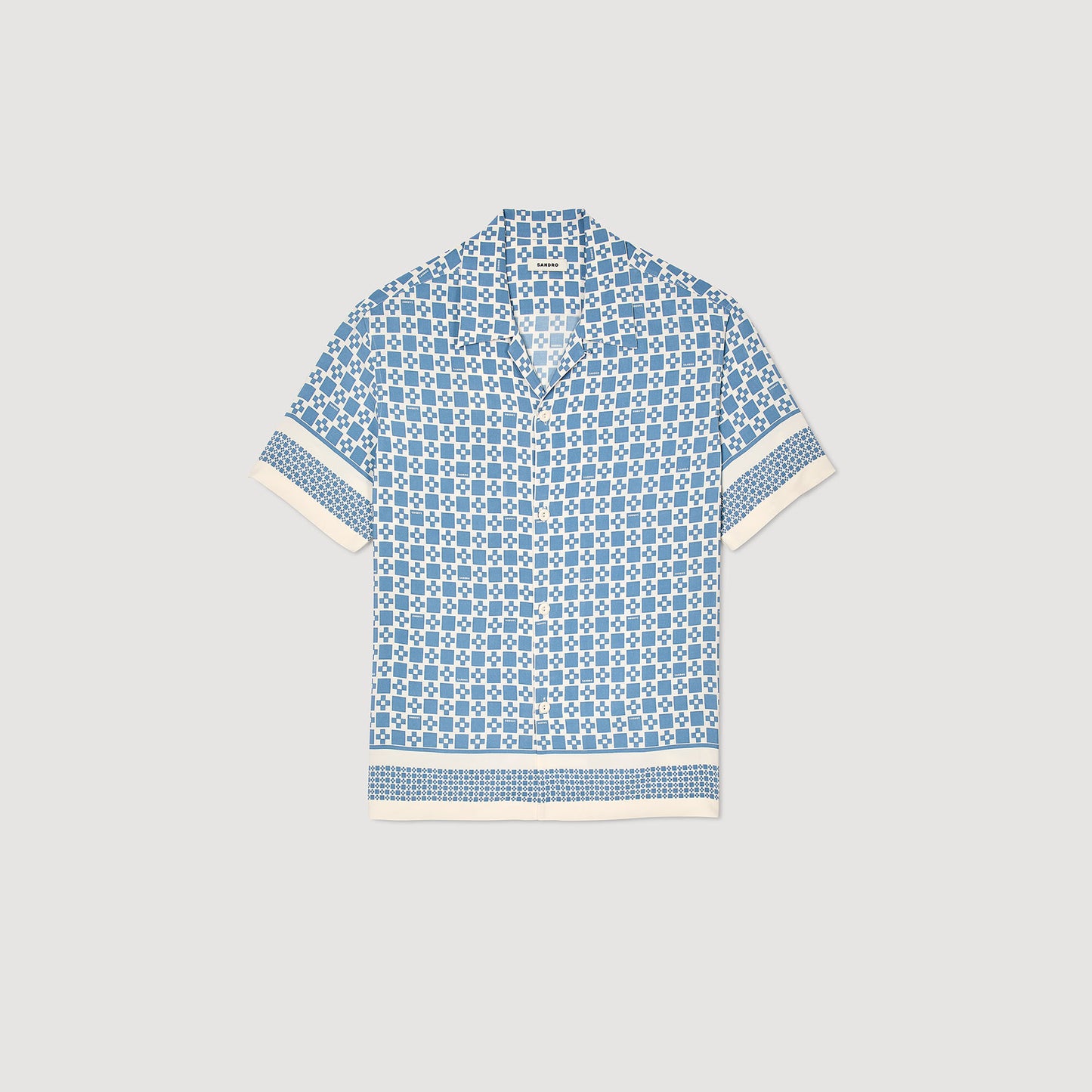Camisa fluida con estampado Square Cross