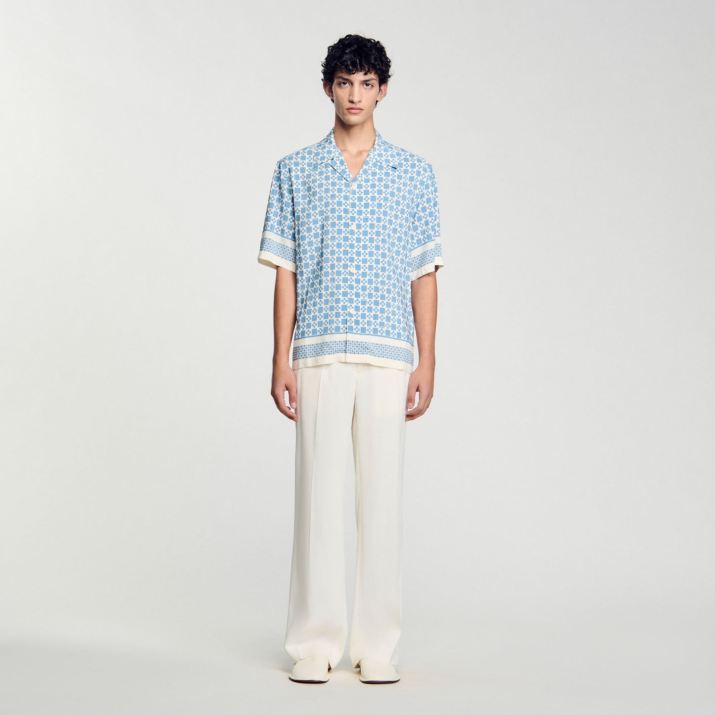 Camisa fluida con estampado Square Cross