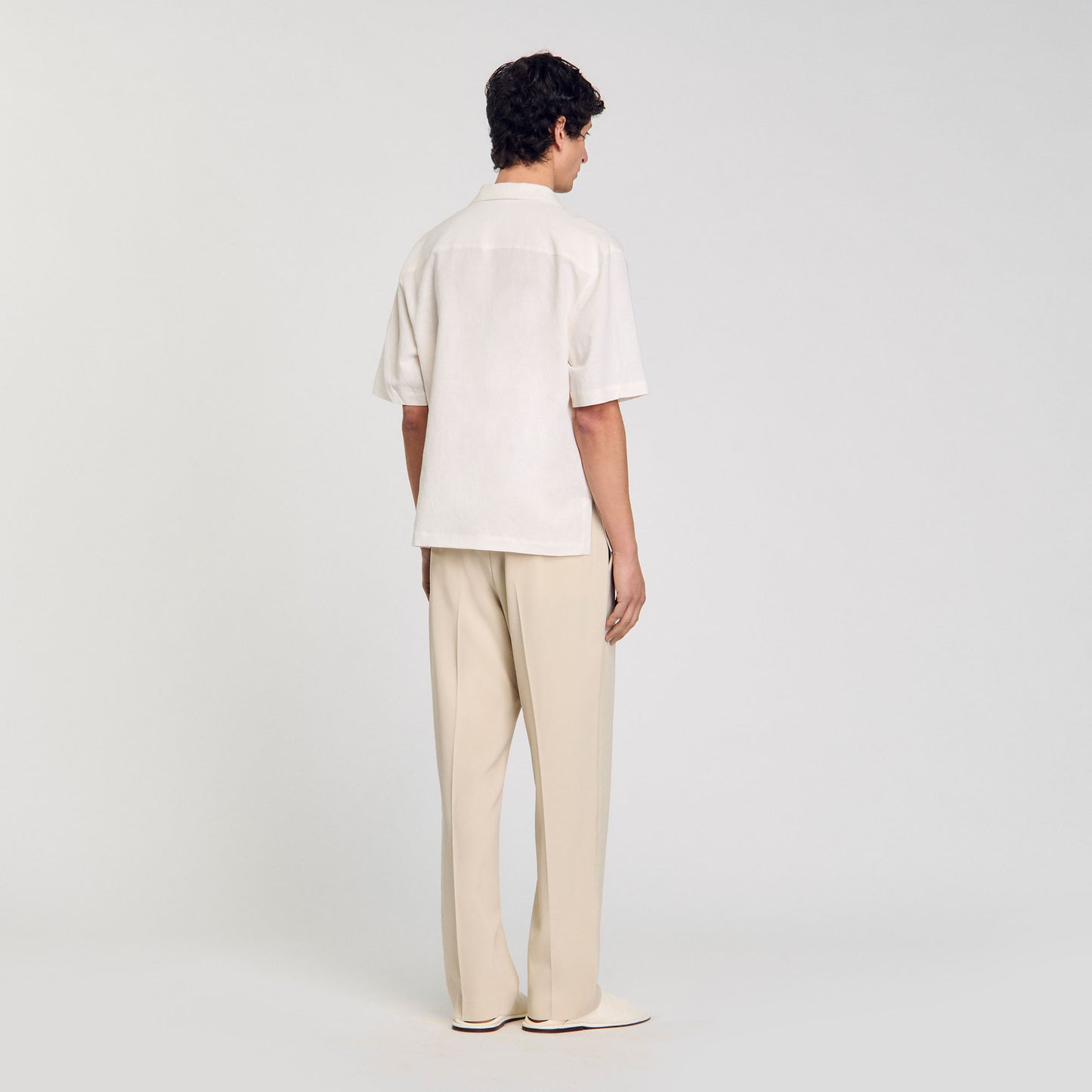 Camisa de algodón y lino