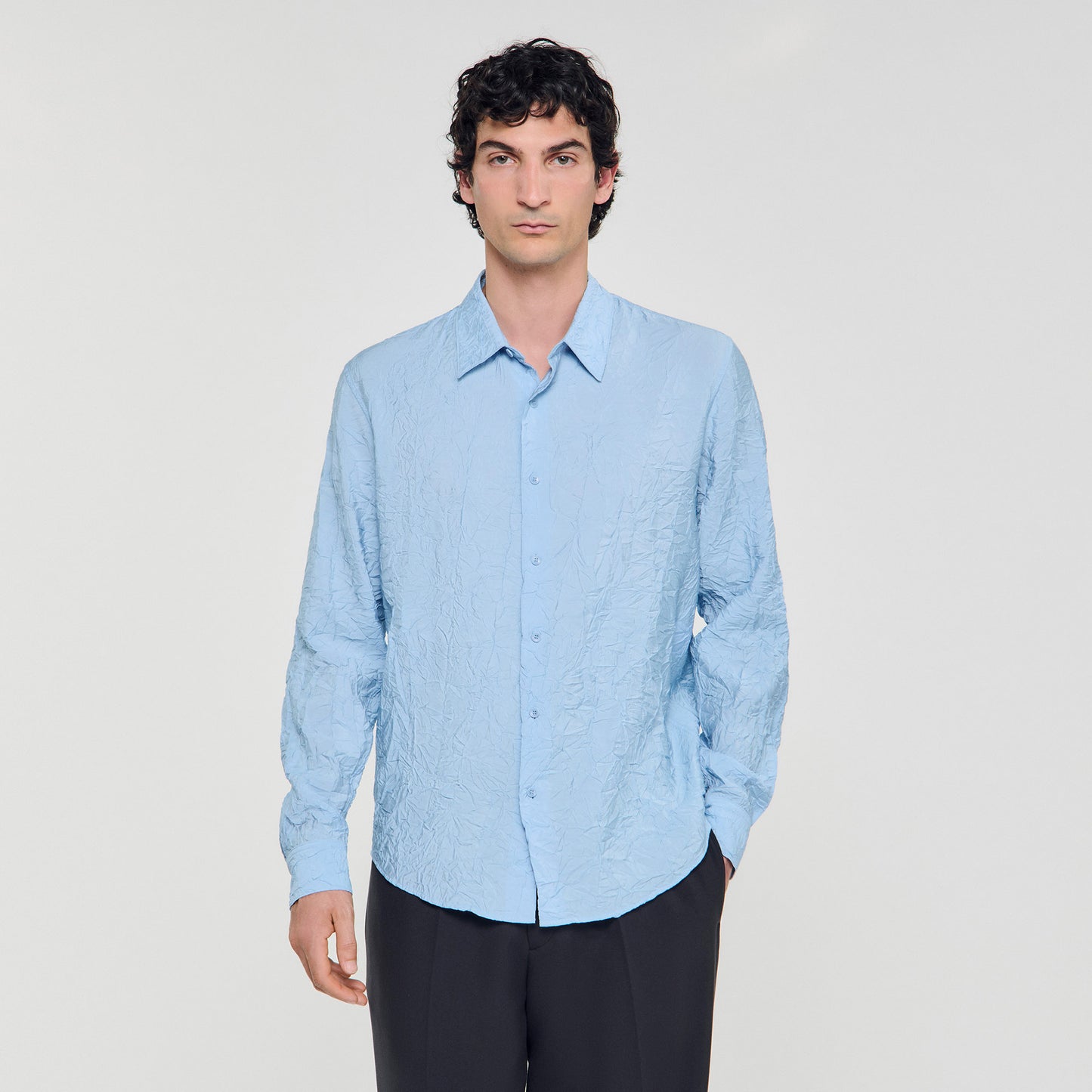 Camisa efecto arrugado