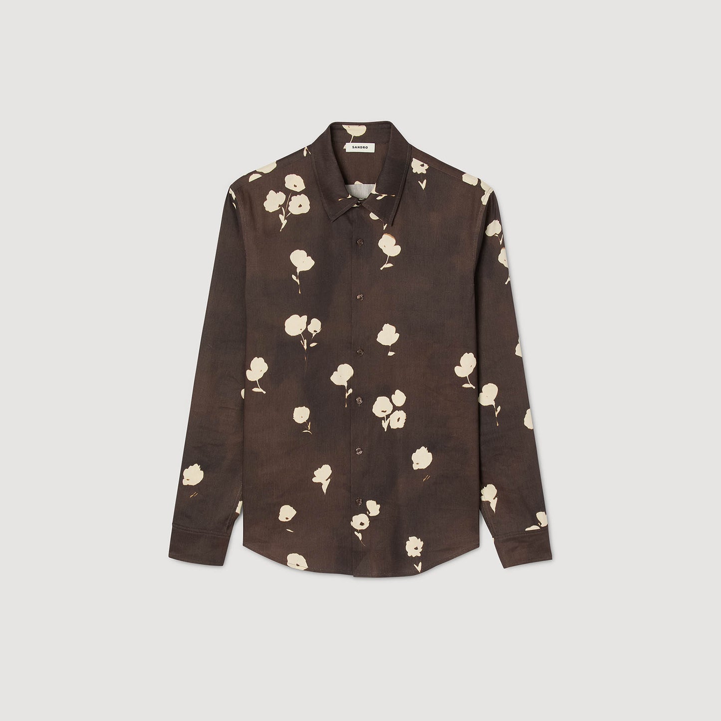 Camisa de lino con estampado floral