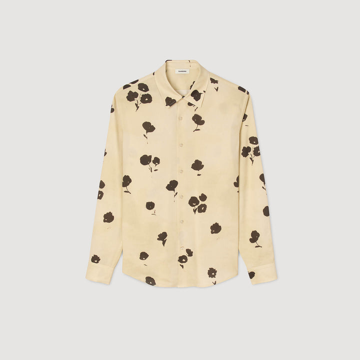 Camisa de lino con estampado floral