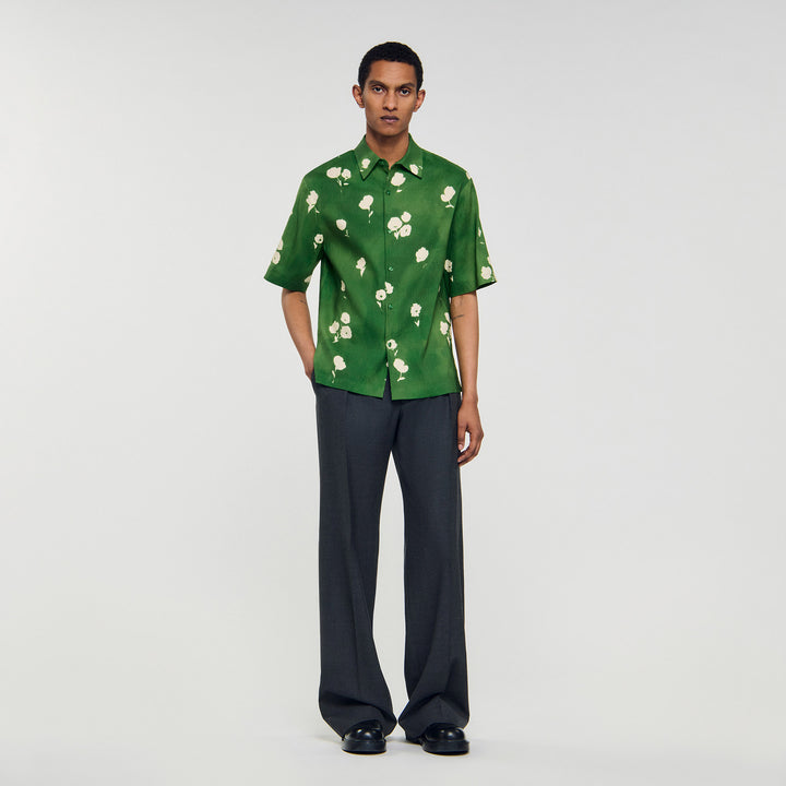 Camisa con estampado de flor