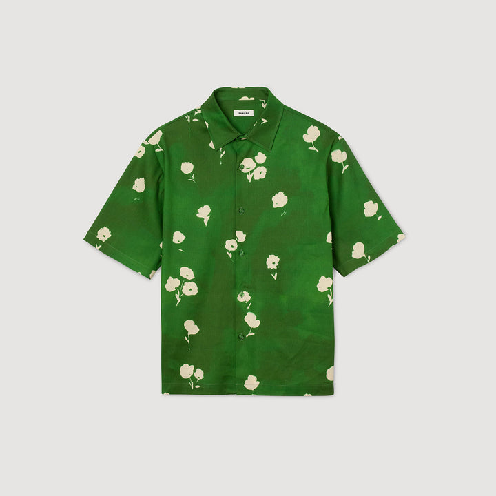 Camisa con estampado de flor