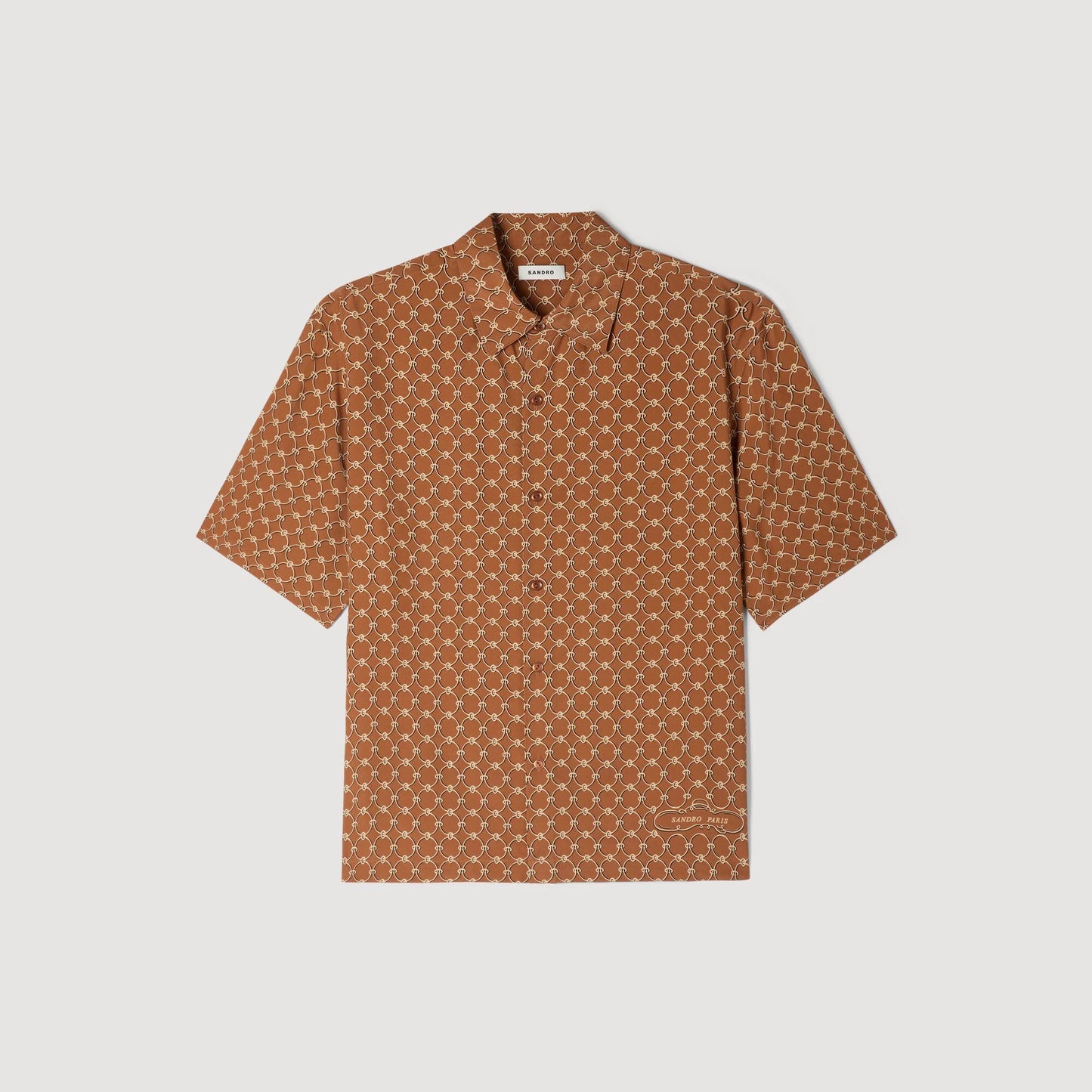 Camisa fluida estampado eslabones