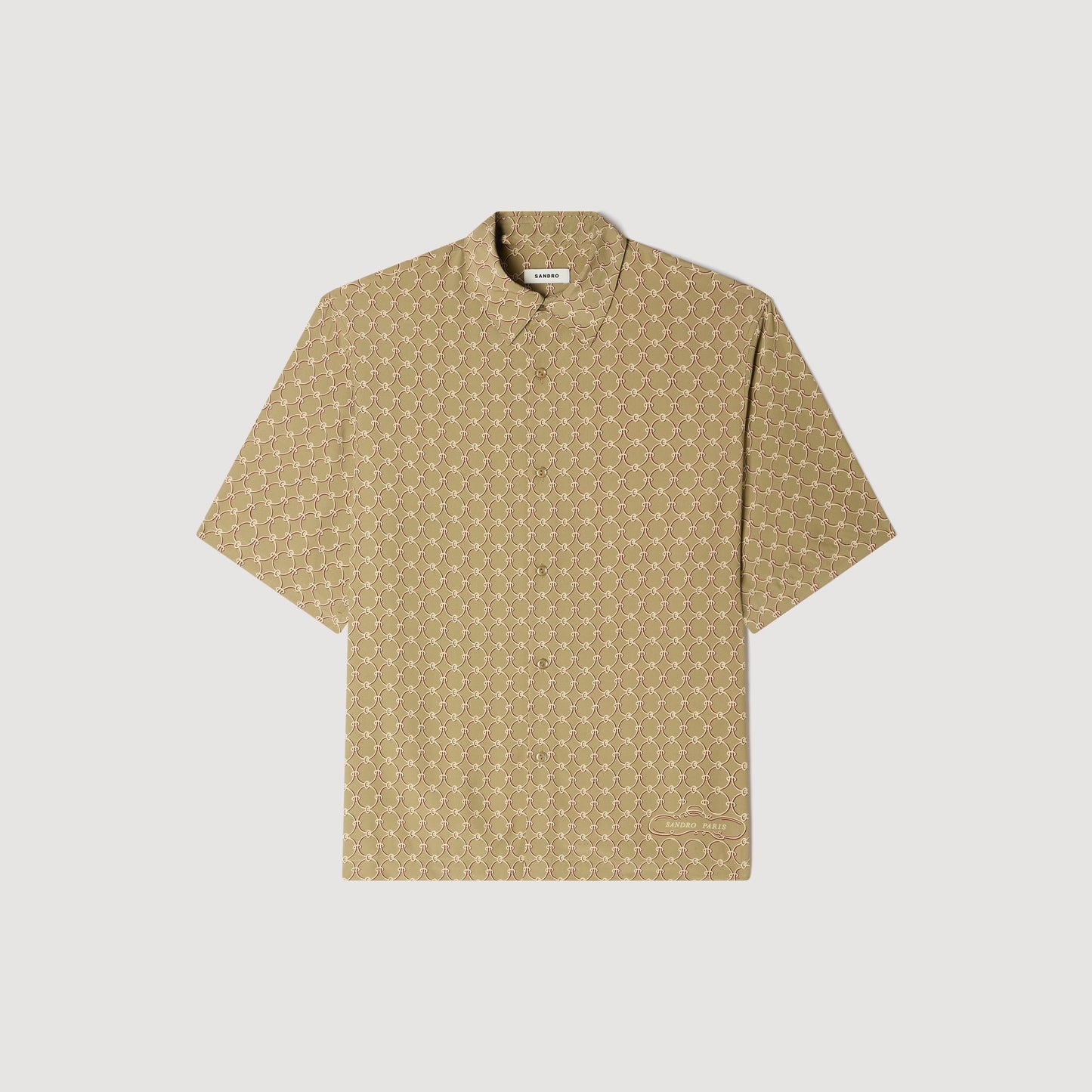 Camisa fluida estampado eslabones