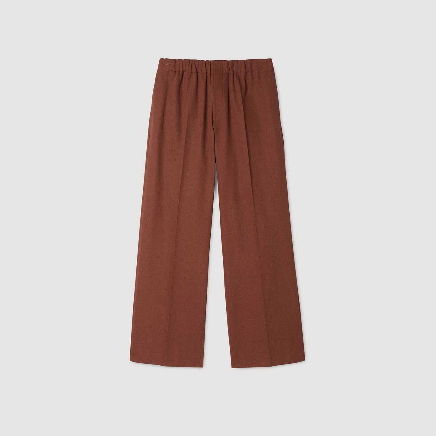 Pantalón ancho de algodón elástico