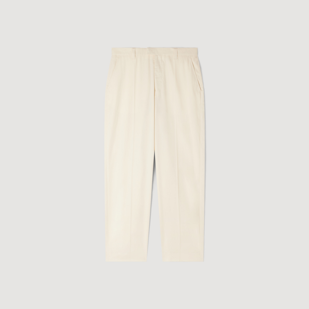 Pantalón ancho de algodón
