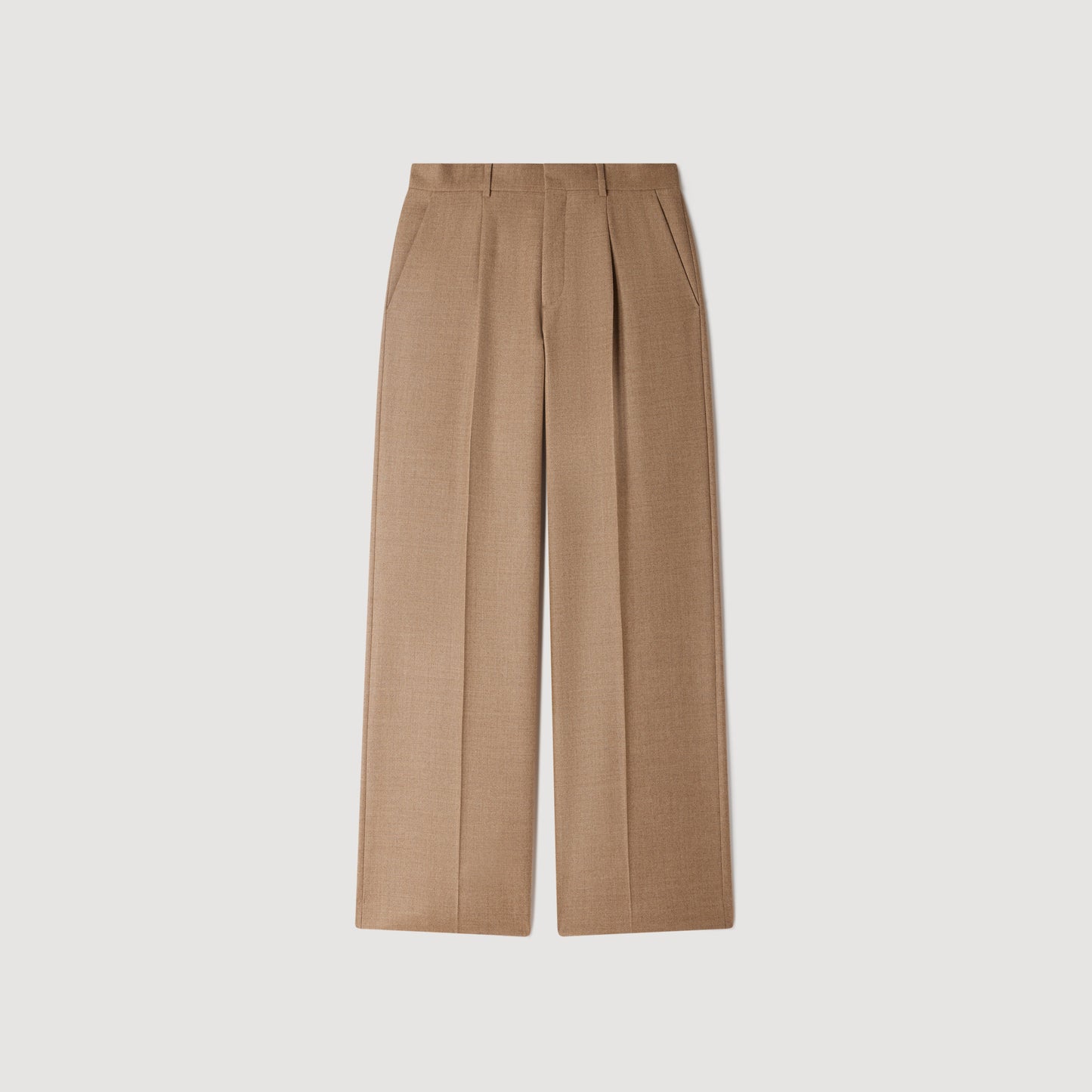 Pantalón de traje amplio de lana