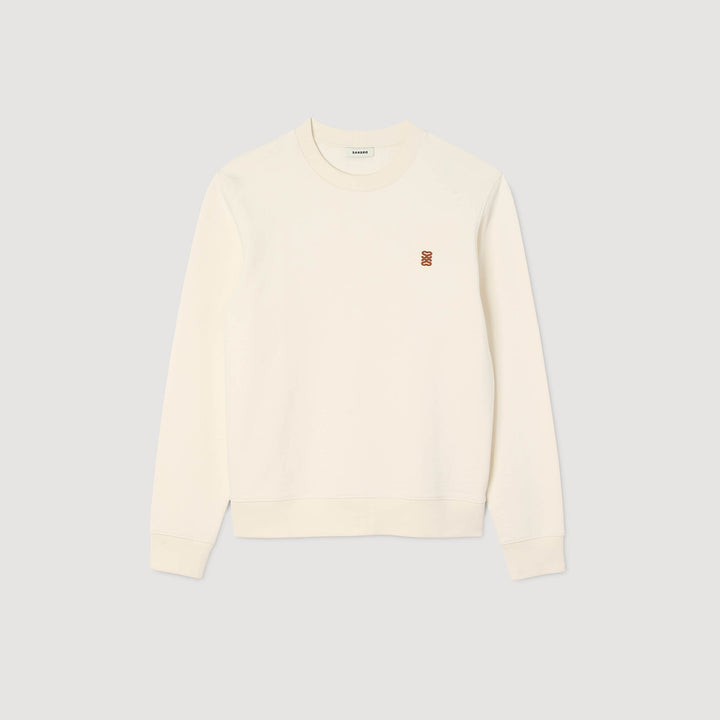 Sudadera oversize con parche de cuero