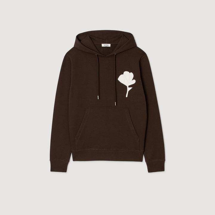 Sudadera con parche de flor