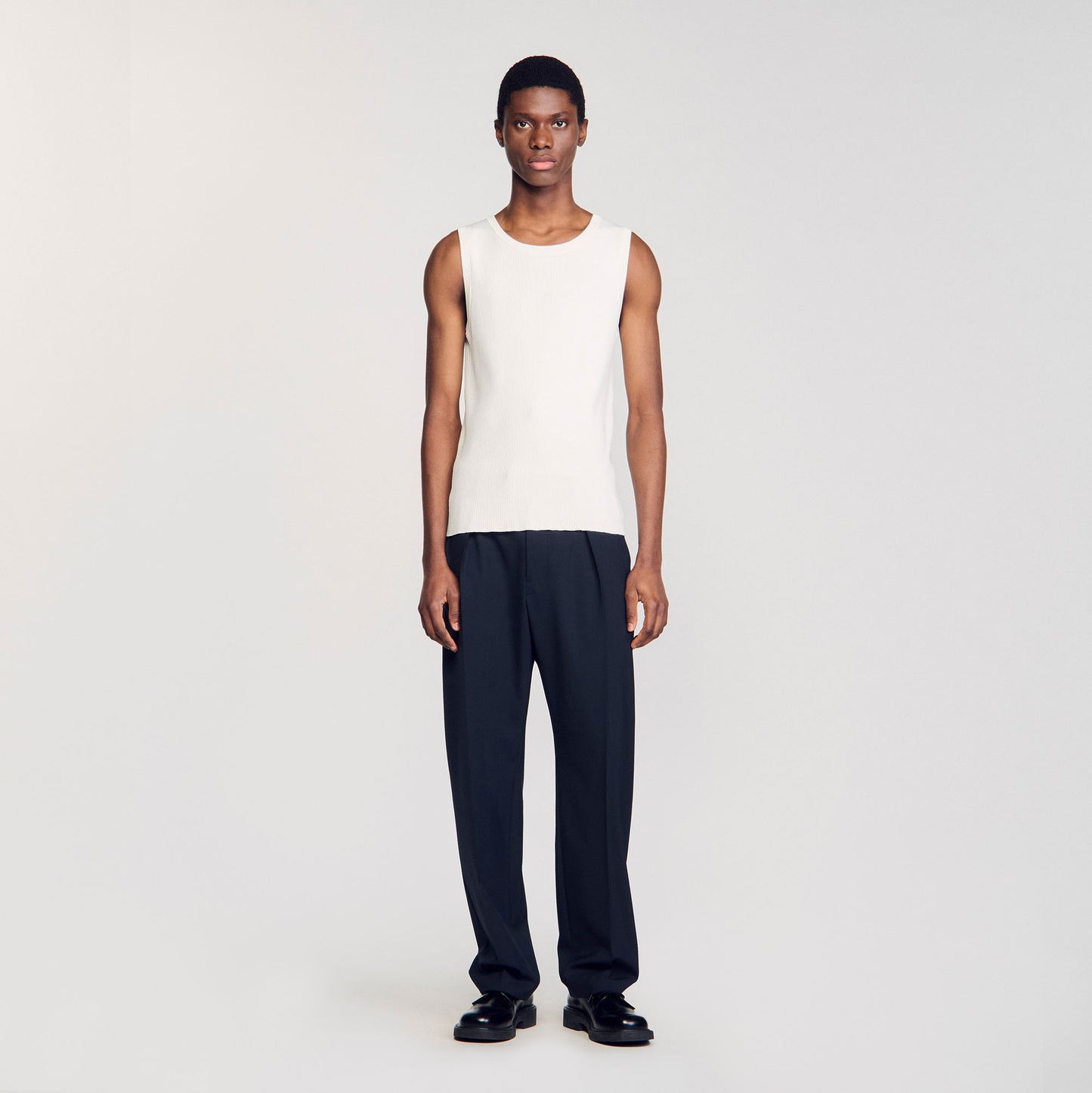 Camiseta de tirantes de canalé