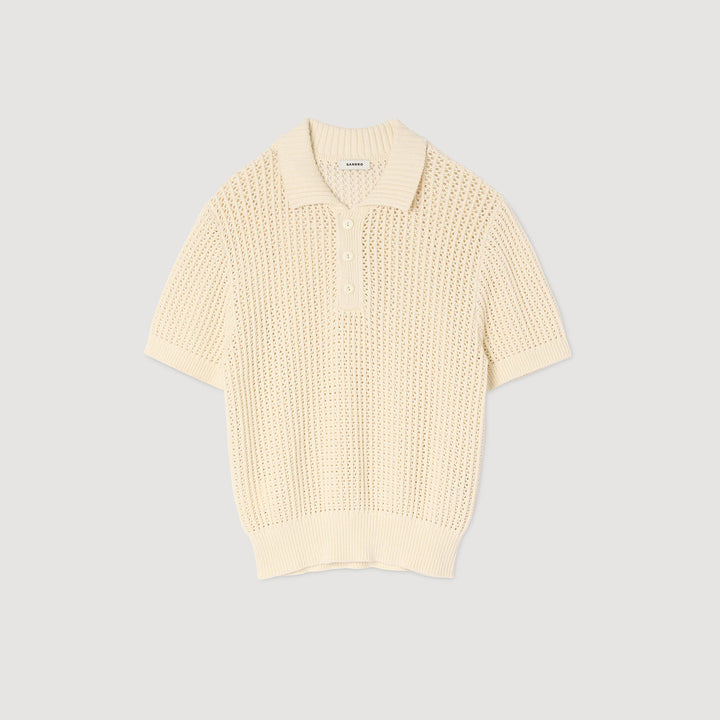 Polo de algodón con cuello polo