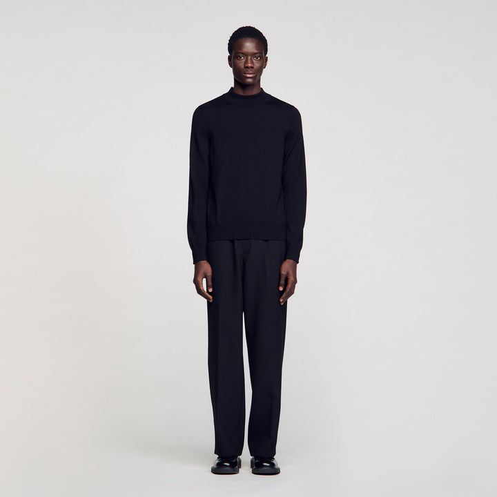 Jersey de lana de cuello alto