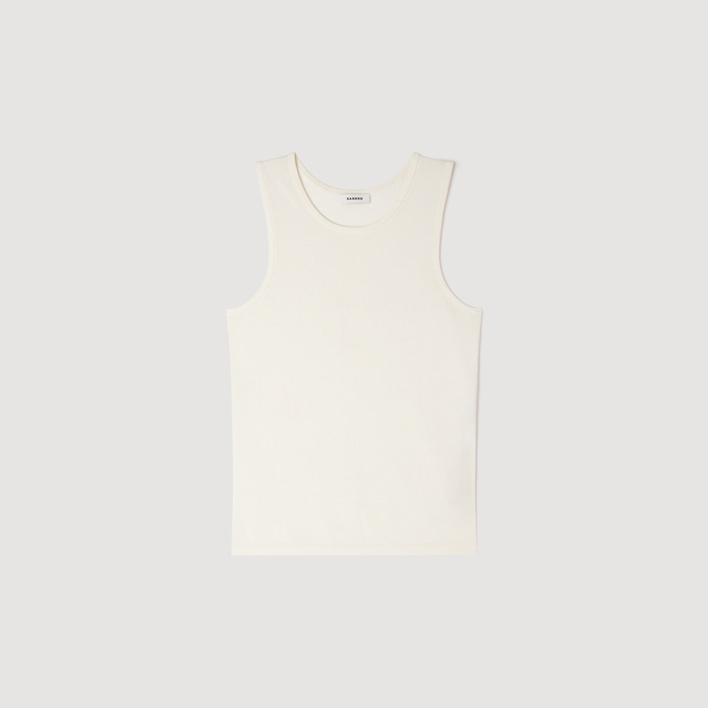 Top de punto cuello redondo