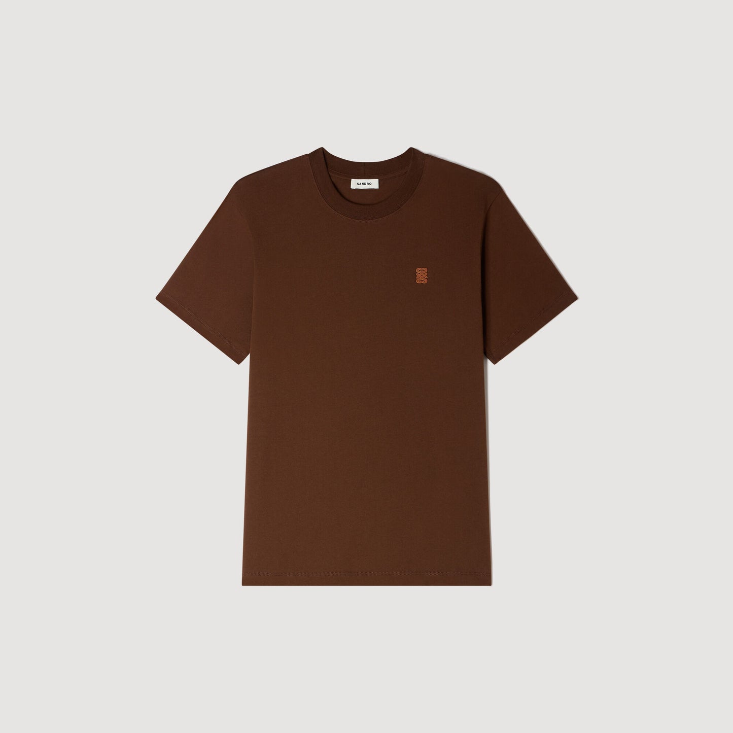 Camiseta con logotipo de cuero