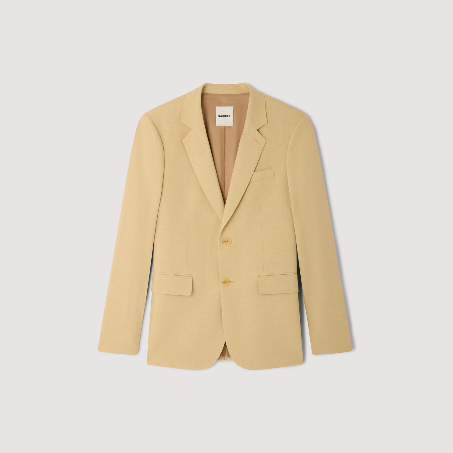 Chaqueta de traje clásica de lino
