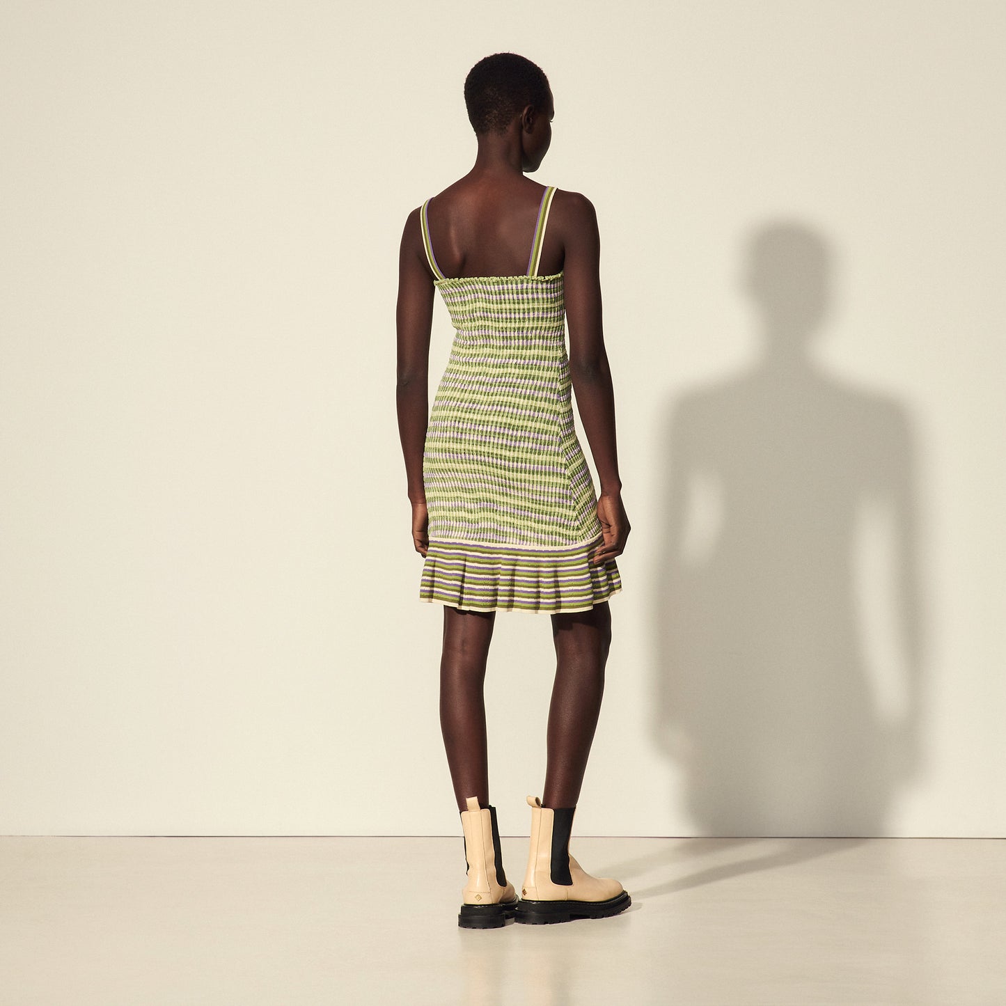 Vestido de punto con smocking
