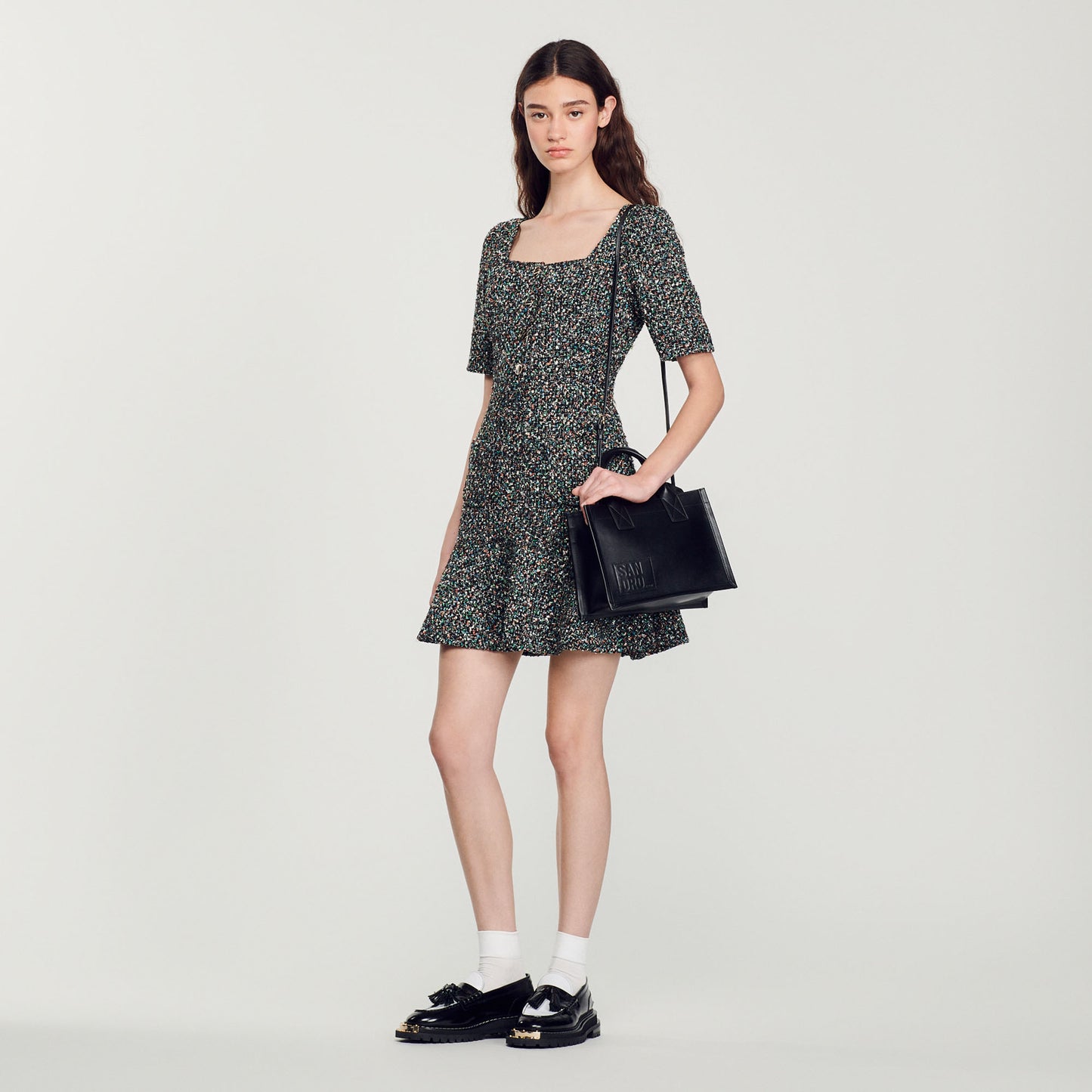 Vestido corto de tweed