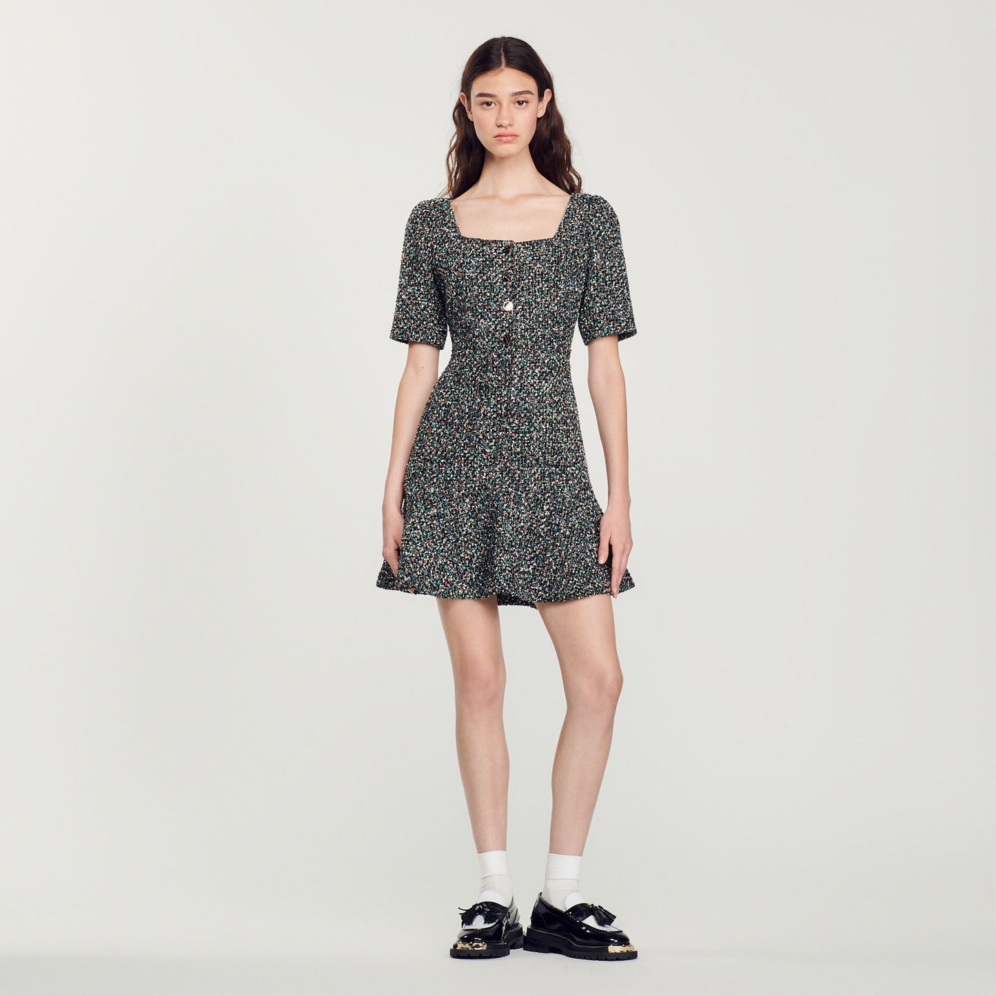 Vestido corto de tweed