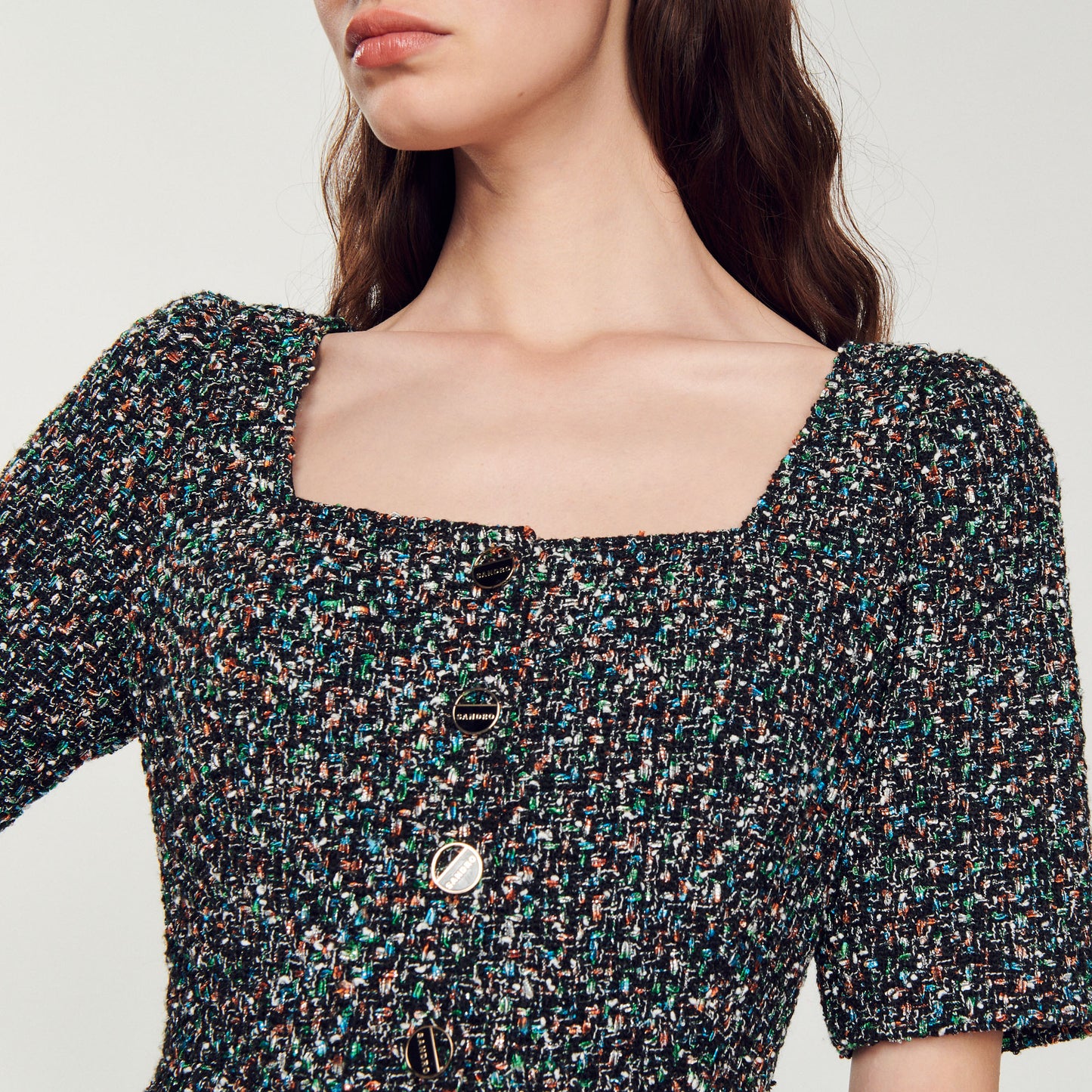 Vestido corto de tweed