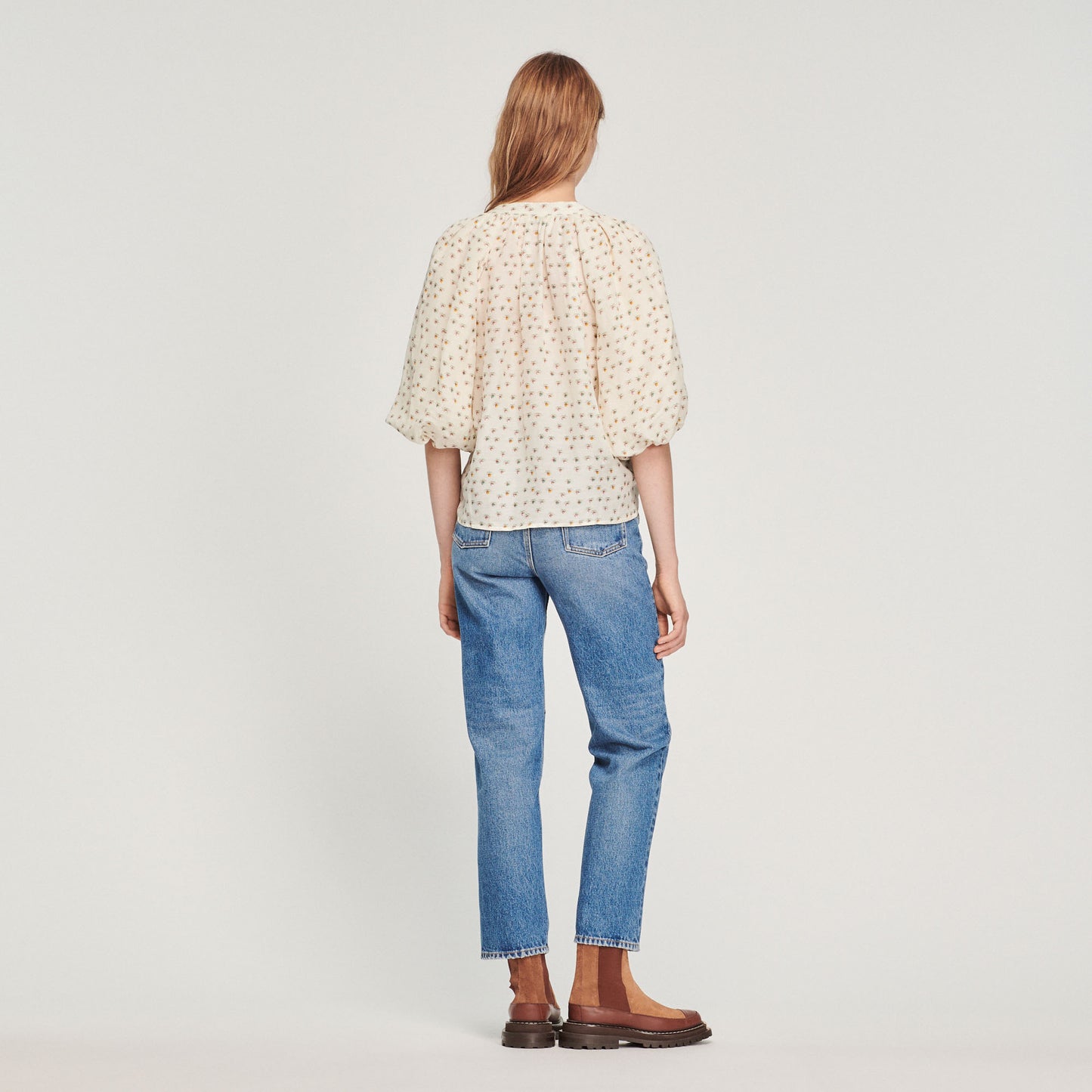 Top amplio con estampado Fleurs d’Été
