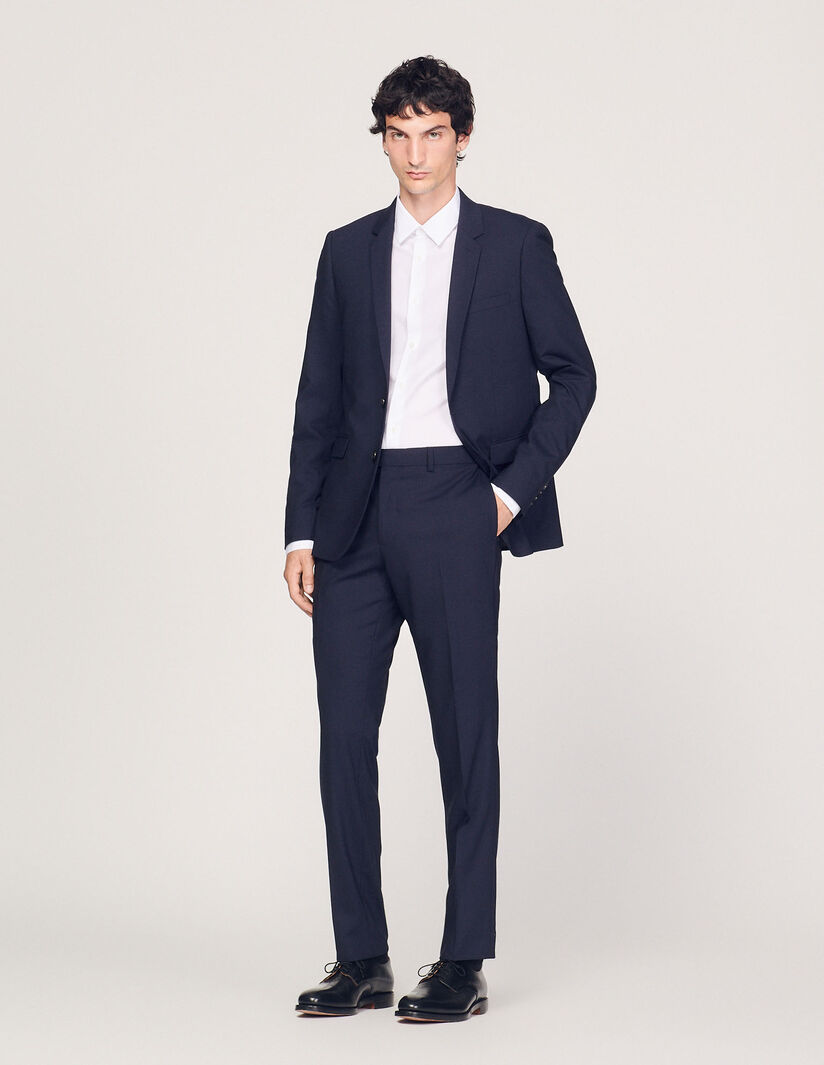 Pantalón de traje clásico de lana