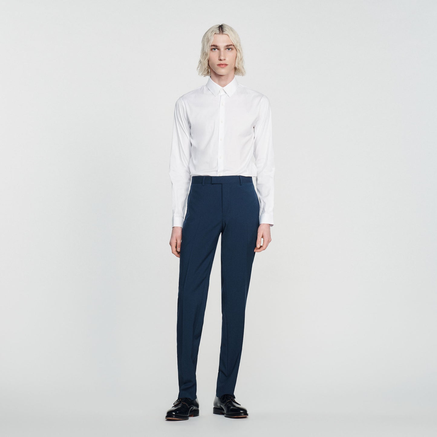 Pantalón de traje de lana stretch