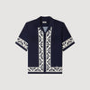 Camisa fluida estampado contraste