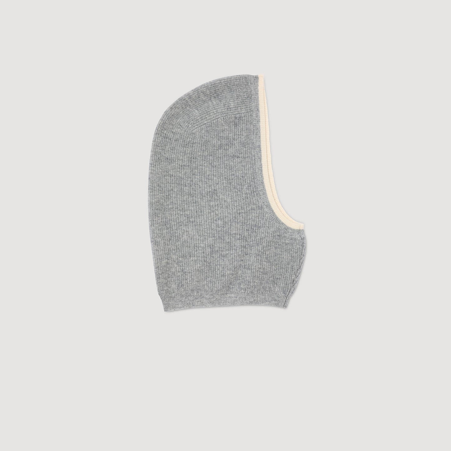 Balaclava de lana acanalada