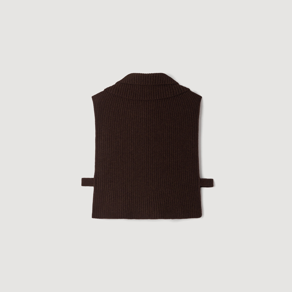 Cuello bufanda de lana con cremallera