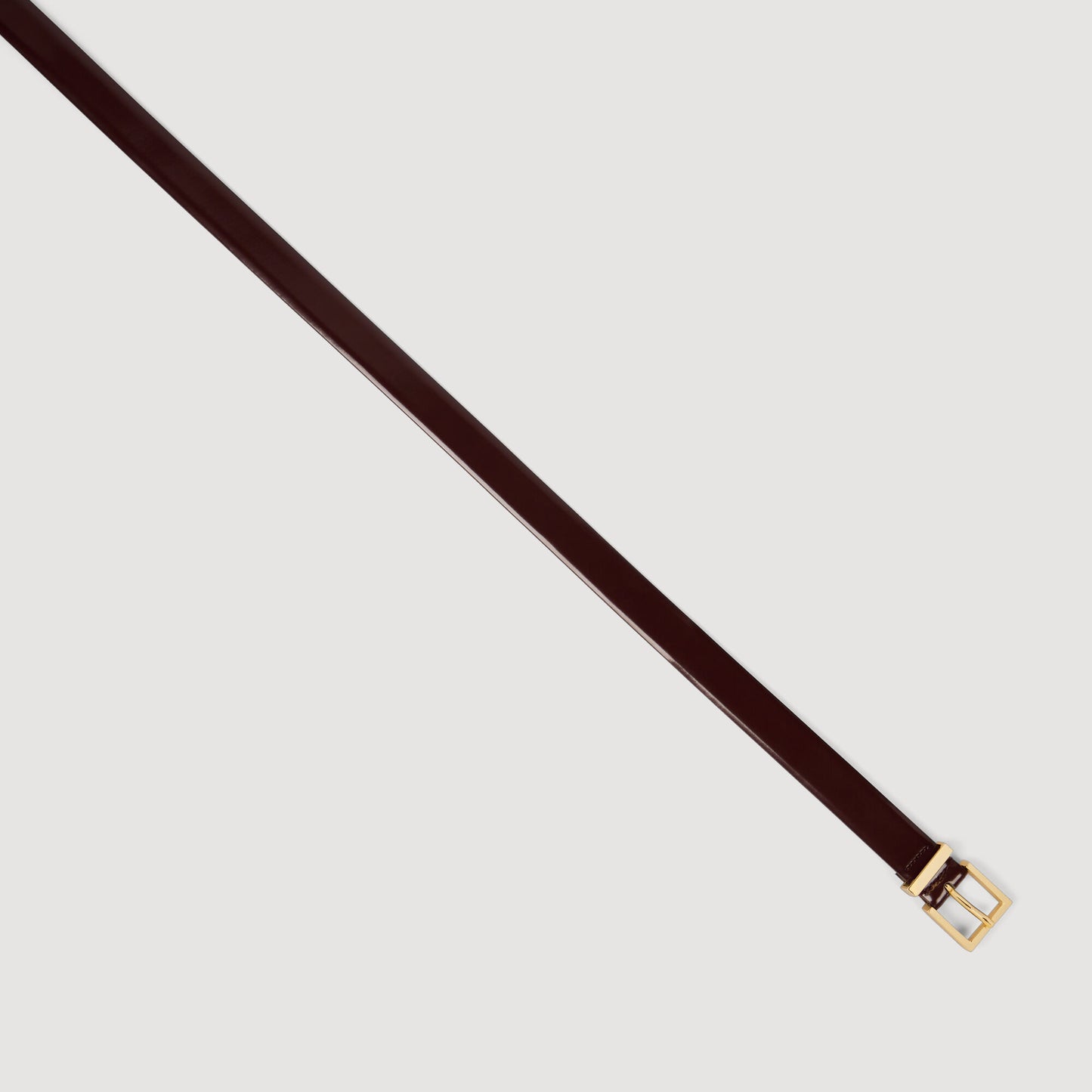 Cinturón cuero liso, hebilla metal