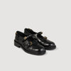 Zapatos derby abiertos con hebillas