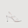 Sandalias de piel metalizada