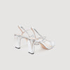 Sandalias de piel metalizada