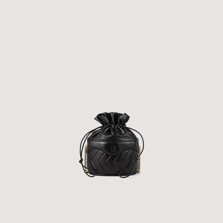 Bolso cubo Le Bonbon de cuero acolchado