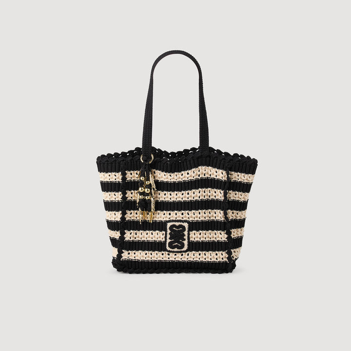 Bolso bicolor de ganchillo