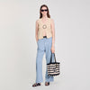 Bolso bicolor de ganchillo