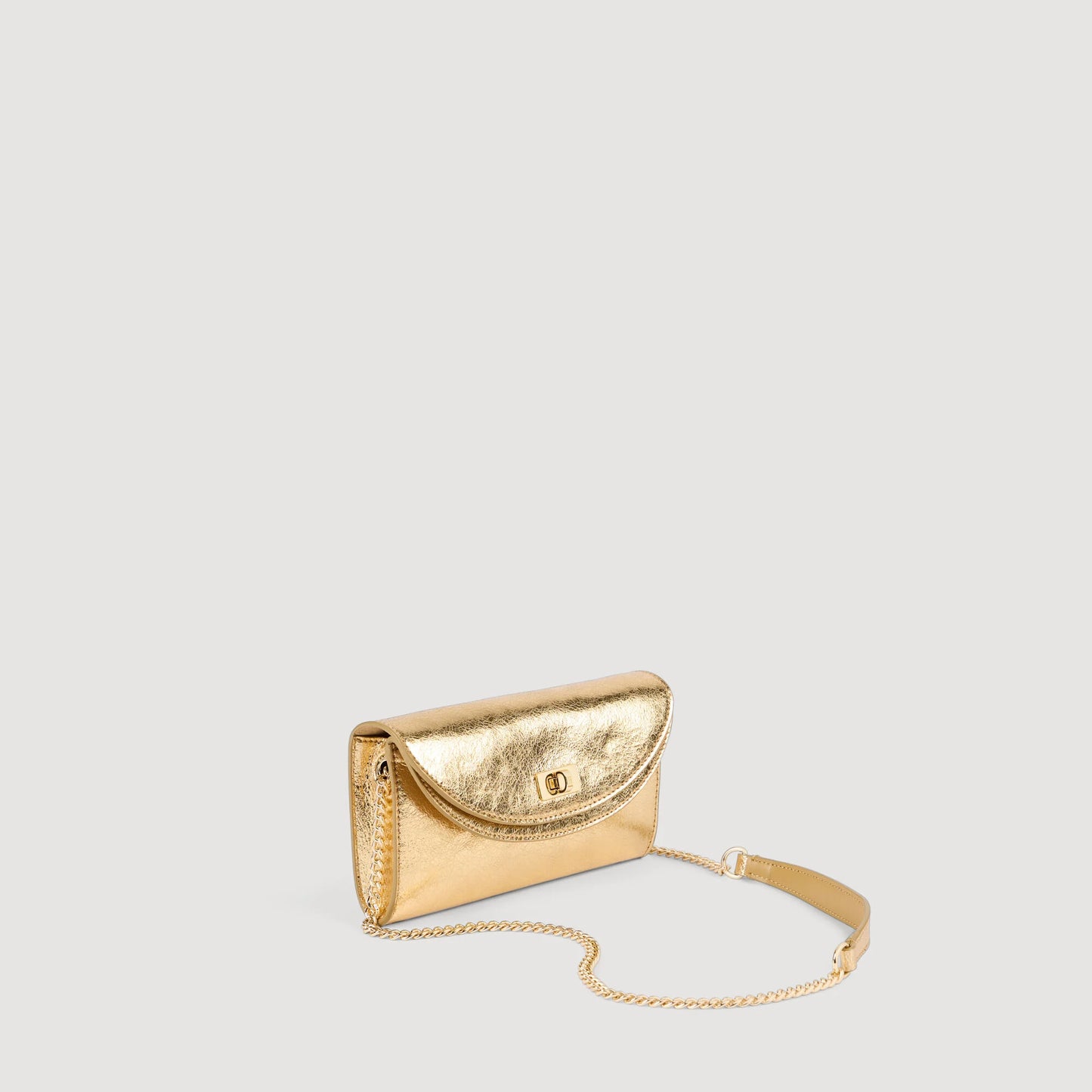 Pochette Mambo de cuero metalizado