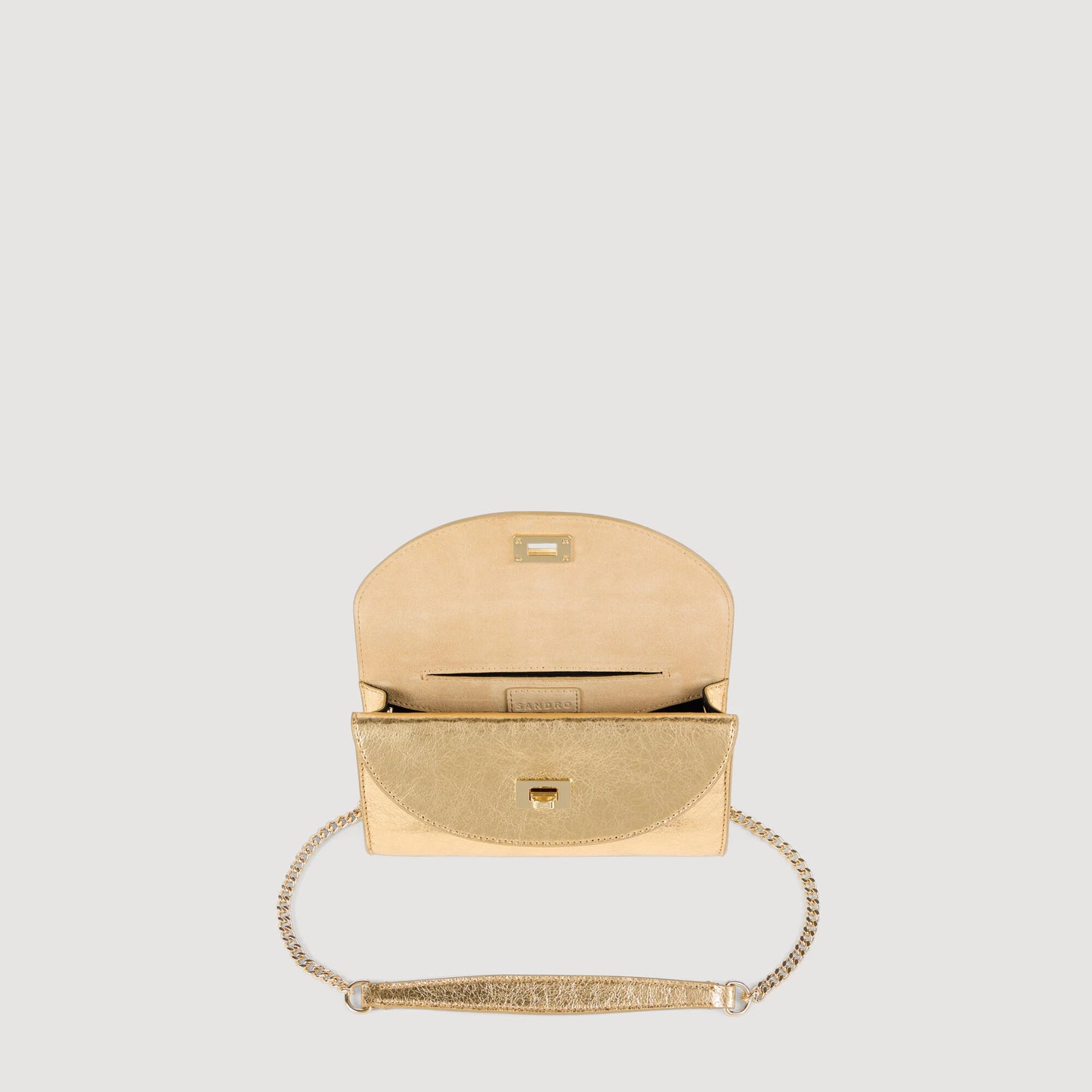 Pochette Mambo de cuero metalizado