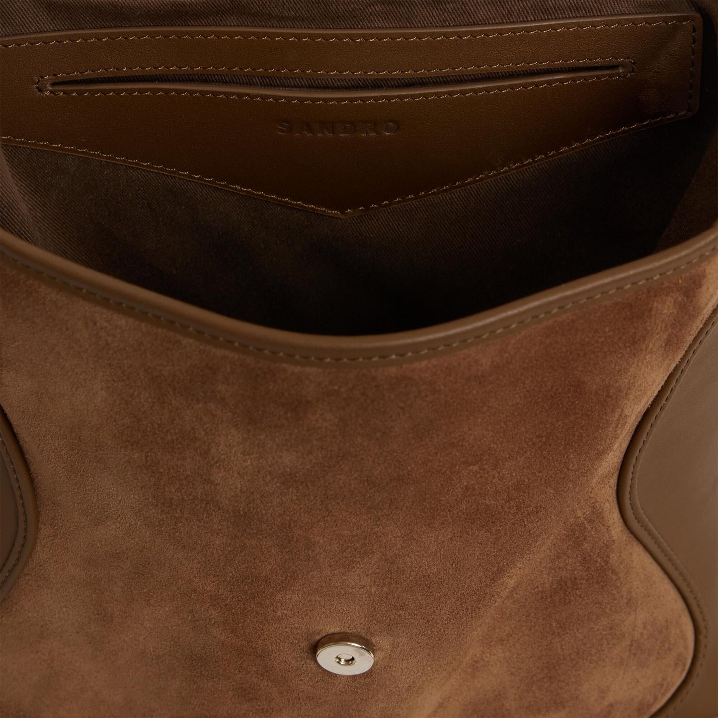 Bolso de cuero y ante con flecos