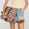 Bolso de ganchillo a rayas